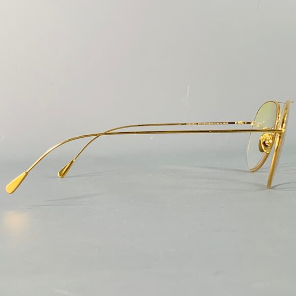 CUTLER AND GROSS Gold Yellow Metal Aviator Sunglasses Frames - Picture 2 of 7